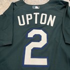 2009 Tampa Bay Rays  9 B j  Upton Game Worn Green Batting Practice Jersey Nice