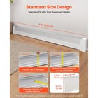 Uimoso 6 Ft Baseboard Heater Cover Standard Series For Bedroom  White