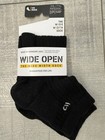 Wide Open Merino Wool Solid Cushioned Quarter Men s Socks  Black  Xxl
