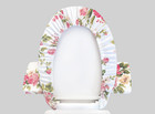 Pink Grapefruit Roses Floral Bathroom Decor Toilet Seat   Tank Lid Cover Set