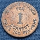 Arizona State Tax Commission Sales Tax Token Correct Change For 1 Mill  59543