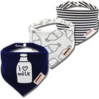 Organic Cotton Waterproof Baby Burp Cloth Bibs     Set Of 3   Multiple Designs