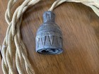 8  Olive Green Twisted Cloth Covered Wire   Plug  Vintage Style Extention Cord
