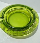 Vintage Frontier Hotel Las Vegas Strip Ash Tray Glass Neon Green Nevada Casino