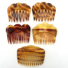 Vintage Hair Comb Faux Tortoise Shell   Other Plastic France Usa Goody Lot Of 9
