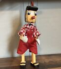 Vintage Pinocchio Marionette Puppet  Hand Carved   Painted Wood 16  Disney