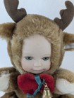 Vintage Geppeddo  russell Reindeer  Porcelain Doll Children   s Toy 2000