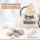 Iqcrew Amscope Geode Science Stem Kit For Kids   break Open To Discover Crystals