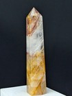 Golden Healer Tower Point Crystal Quartz Gemstone Large Big Tall Chakra