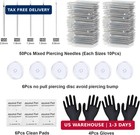 Body Piercing Kit 66pcs Professional Piercing Kit Includeds 50mixed 12g 14g 16g