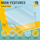 Self Adhesive Laminating Sheets  9 X 12 Inches  4 Mil 9 X 12 Inches  Clear