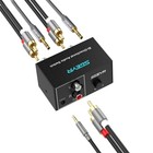 Sgeyr Rca Switch 2 In 1 Out Switcher Selector 3 5mm Aux   L r Black