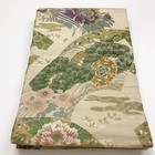 7343  Japanese Antique Fukuro Obi Belt Kimono Fabric Silk All-over Pattern