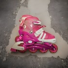 Xmbt Adjustable In Line Skates Kids Size Sm m 4-6 Wheels Light Up Roller Blades