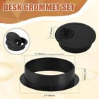 8 Pcs Desk Grommet 2 Inch  50 Mm   Hole Cover For Cables Black  Cable    