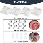 Orglace 32 Pcs Ear Piercing Kit Disposable 2mm  101 -2mm White