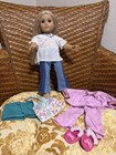 American Girl Julie Doll With Shorts Set And Pajamas  Slippers 18 Inches Tall