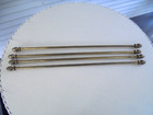 4 Vintage Solid Brass Stair Carpet Rods Threaded Acorn Finial 25 In 