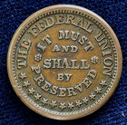 1860 s United States Civil War Patriotic Token Army Navy   Au  Features