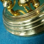 Vtg Kundo Germany Brass   Glass Torsion Anniversary Dome Clock For Repair