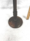 Antique Wig Hat Stand Turned Wood Pedestal 19 In  Original 1860s