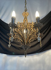 Restored Antique Vtg Griffin Lion Chandelier Gothic Arts Crafts Deco 1920s 1930s