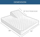 Waterproof Split Top King Mattress Pad Protector For Adjustable Bed  34  Split 