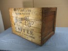 Rare 1900 s Thomson   Taylor Wooden Coffee Shipping Crate Morning Cup Coffee Can