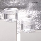 Btyms 100 Count Clear Plastic Sample Containers 20g Empty Jars Cosmetic