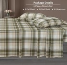 Flannel Sheets Full Size - 100  Cotton Double Brushed Bed Sheets Set  Deep Pock