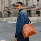  Vintage Genuine Leather Messenger Bag Ghent  Laptop Bag  Work Bag  Brown