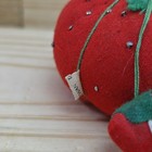 Vintage Sewing Red Tomato Strawberry Pin Cushion Clean Made In Taiwan 