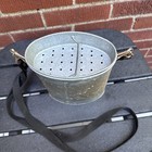 Vintage Small Minnow Galvanized Bait Bucket With Strap Industrial Decor Rustic