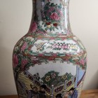 Vintage Chinese 20th Century Large 18 Inch Canton Famille Rose Vase