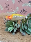 Vintage Japanese Fishing Lure Plastic Minnow Crankbait Metal Diving Lip