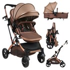 2 In 1 Foldable Baby Stroller Adjustable Travel Newborn Infant Buggy Pushchair 