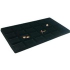 7 Black Flocked 24 Compartment Display Tray Inserts