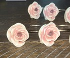 Floral Pink Rose Gold Shower Curtain Hooks Set Of 10 Euc Shower Curtain Hooks