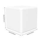 16-color Changing Cube Light Pub Bar Stool Chair W remote Control Rgb Led 16inch