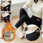 Women Thick Fleece Lined Leggings Pants Winter Warm Thermal Stretchy Trousers