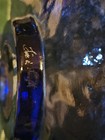 Fire And Light Cobalt Recycled Glass 8  Wide Lip Footed Bowl