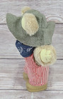 Vintage Furskins Dudley Plush Bear Stuffed Animal Striped Overalls 7  1986