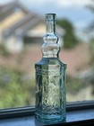 Vintage Glass Bottle Clear Multiple Colors Decorative Embossed 700ml Decanter