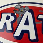 Vintage Rat Stp Sign - Hot Rod Gas Pump Porcelain Sign