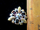 Outstanding Czech Vintage Style Glass Rhinestone Button   Rainbow Of Colors