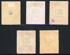 Labuan 1895 4c-40c Surcharges  labuan  Overprint Scott  58-62 Mint Vf Og Hinged   
