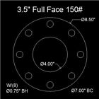  10 Pack  3 Inch Pipe Size Neoprene Flange Gaskets  Full Face 1 8 Thick 150 