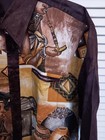 Brown African Patterned Man s Shirt  handmade In Malawi   short-sleeved   m  
