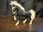 2 Real Fur Horse Figurines