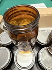 6-quart Jars 32 Oz Amber Glass Mason Jars With Airtight Lids - 6 Pack Quart Size